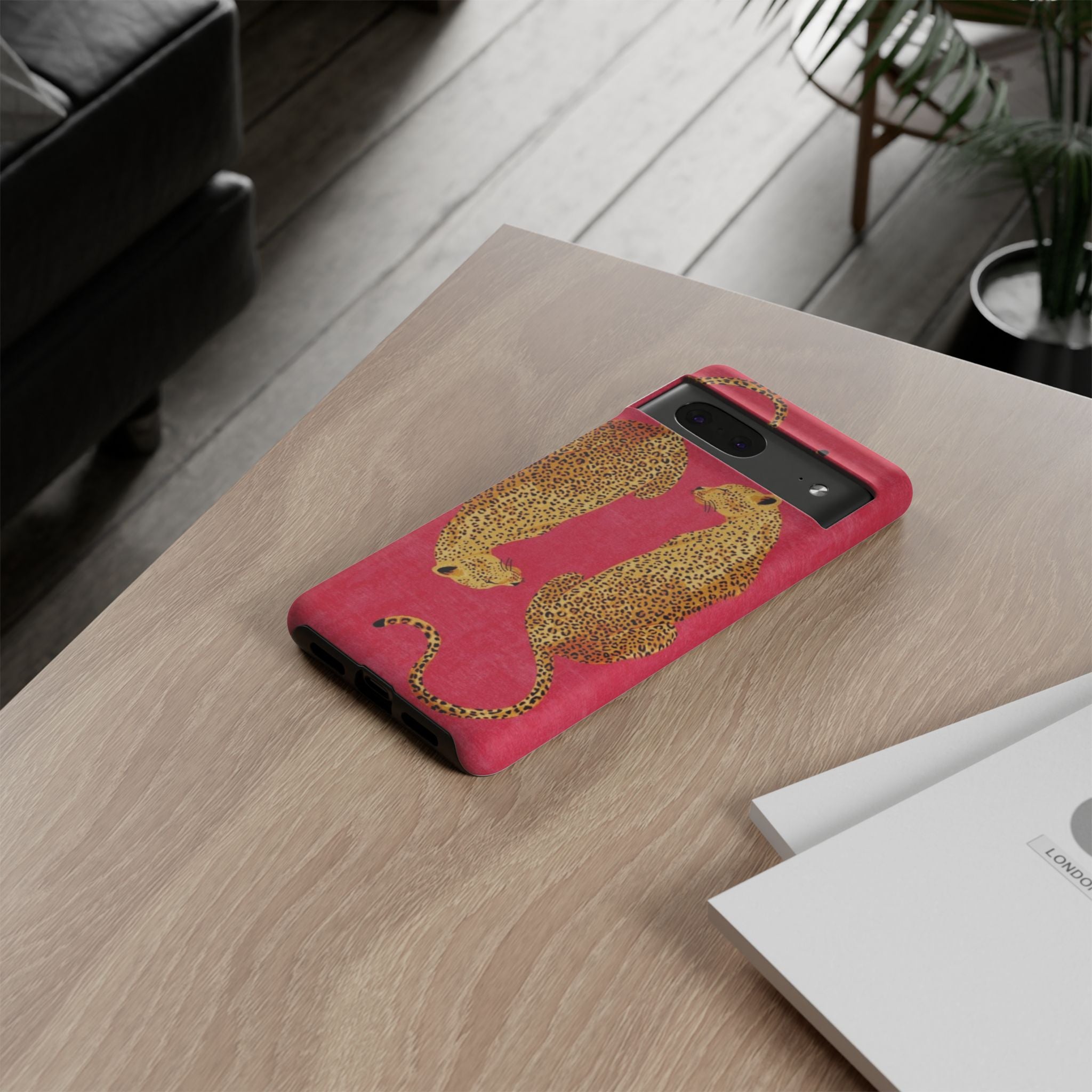 Pink Leopard Phone Case – Bold Animal Print Protective Case