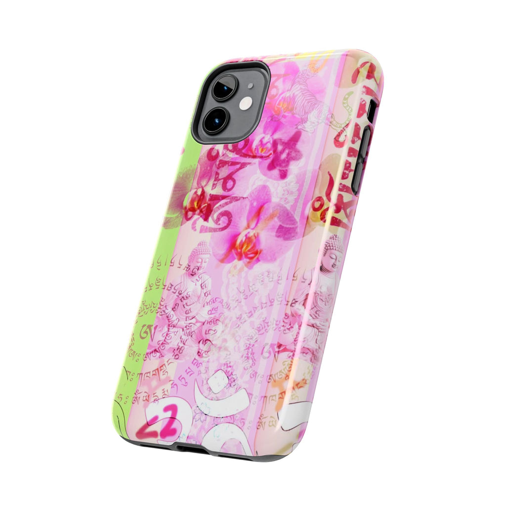 Floral Pink Orchid Tough Phone Case — Protective Art Phone Cover