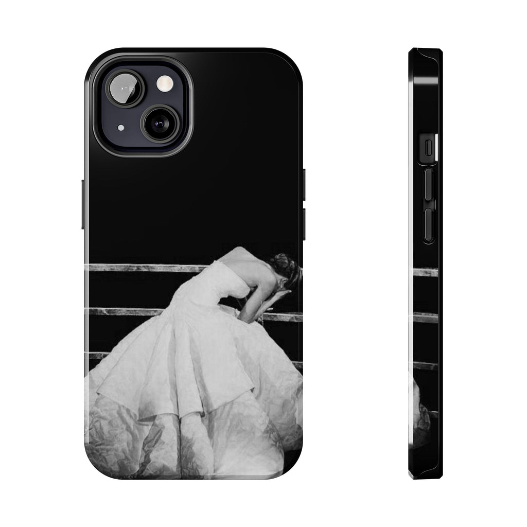 Vintage Ballerina Tough Phone Case — Black & White Dance Photo Protective Cover