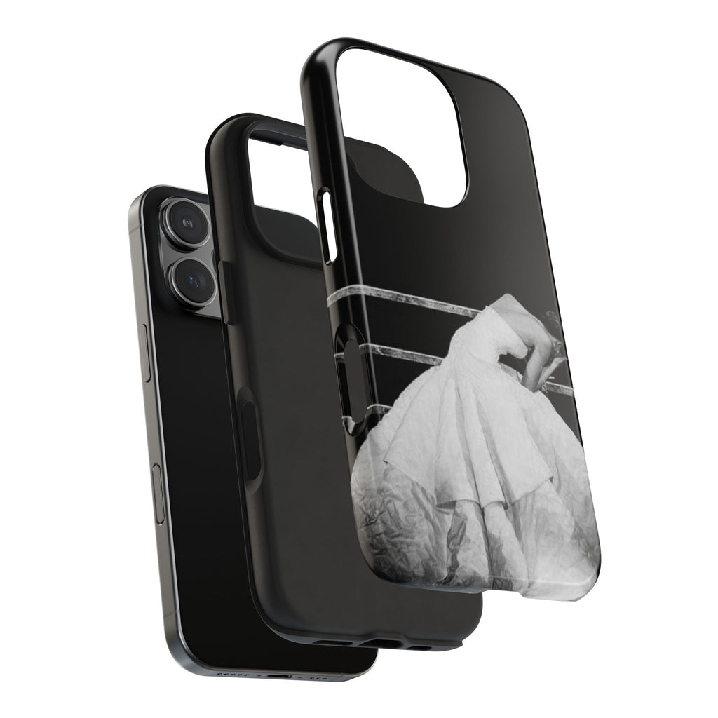 Vintage Ballerina Tough Phone Case — Black & White Dance Photo Protective Cover