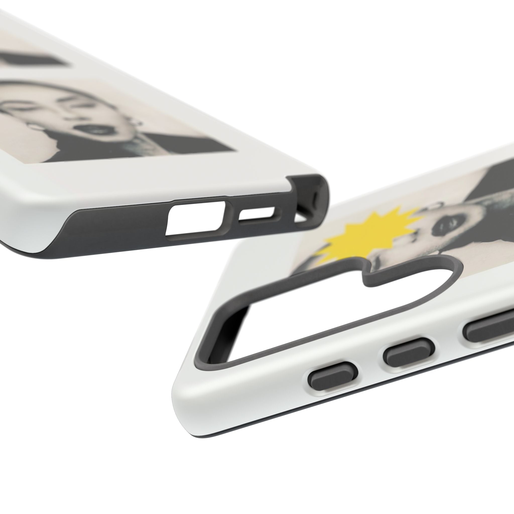 SADE Phone Case — Retro Black & White Portrait with Yellow Sunburst