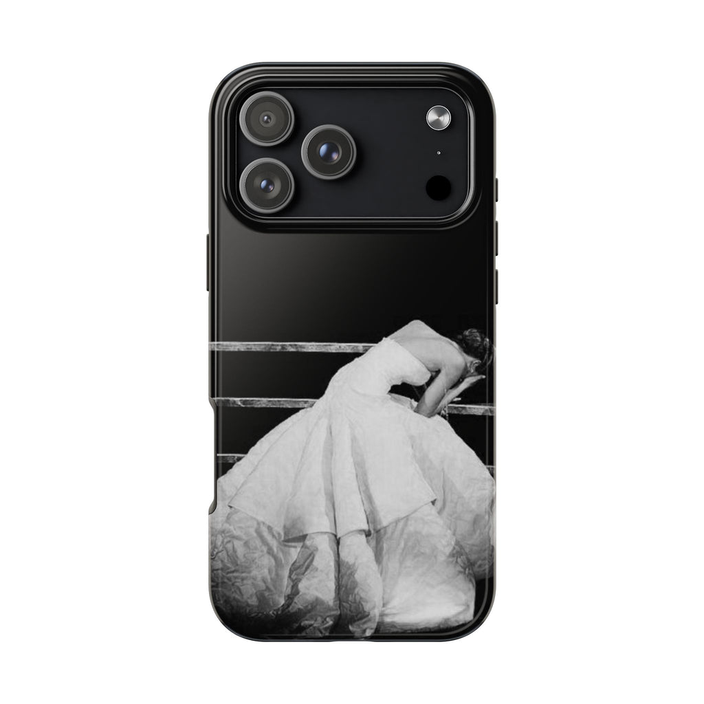 Vintage Ballerina Tough Phone Case — Black & White Dance Photo Protective Cover