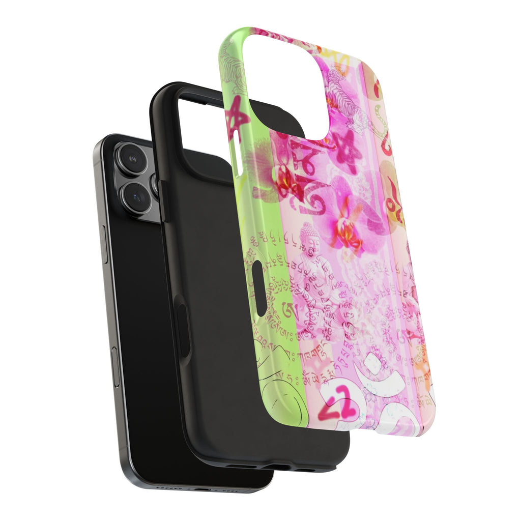 Floral Pink Orchid Tough Phone Case — Protective Art Phone Cover