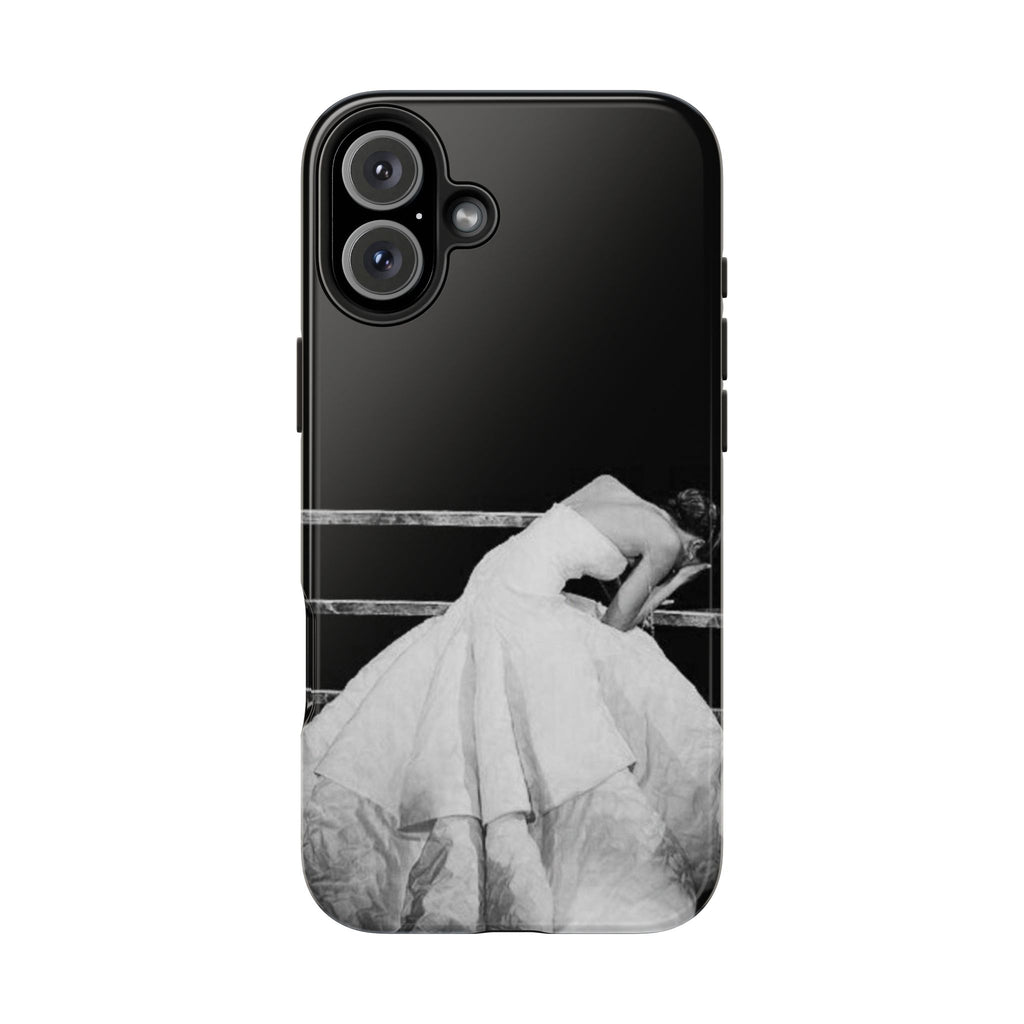 Vintage Ballerina Tough Phone Case — Black & White Dance Photo Protective Cover