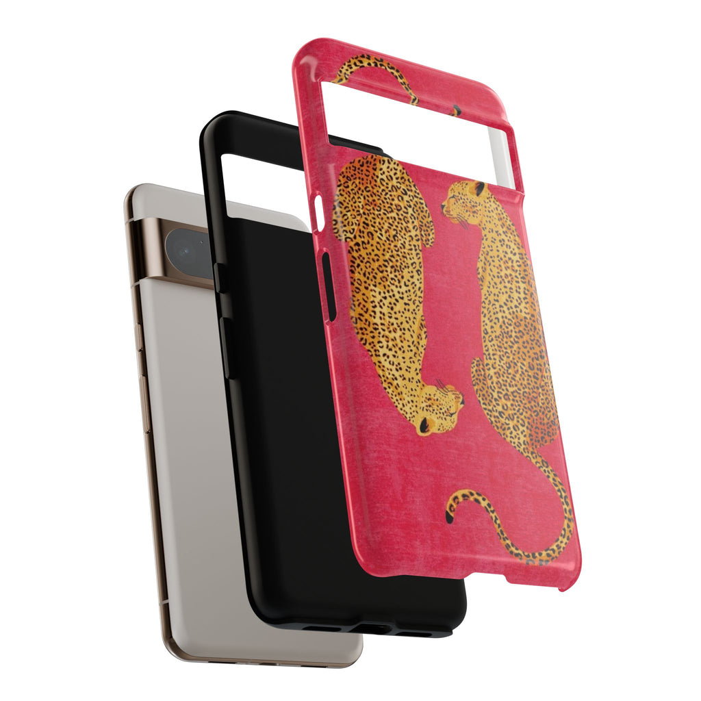 Pink Leopard Phone Case – Bold Animal Print Protective Case