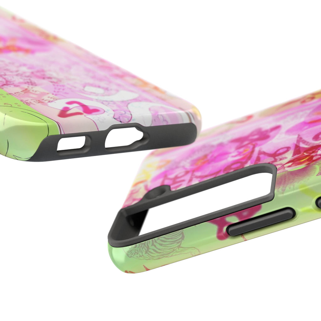 Floral Pink Orchid Tough Phone Case — Protective Art Phone Cover