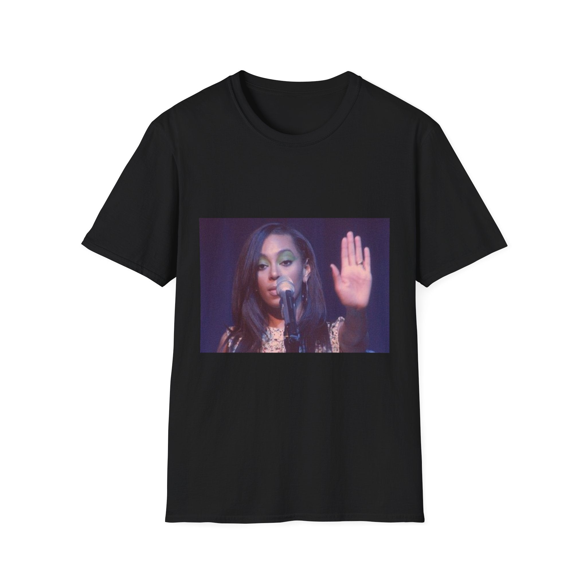 Graphic T-Shirt — Iconic Microphone Pose Photo Tee