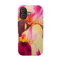 Floral Iris Tough Phone Case — Vibrant Pink & Yellow Watercolor Phone Cover