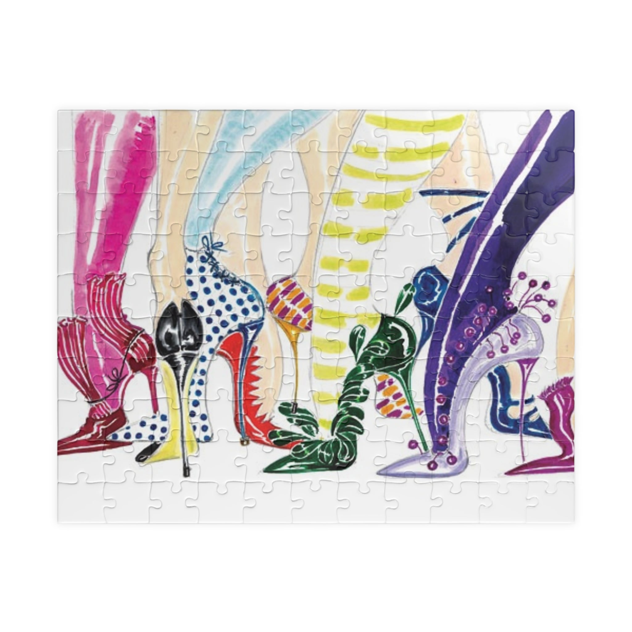 High Heel Fashion Puzzle — Colorful Shoes Jigsaw (110–1014 pcs)