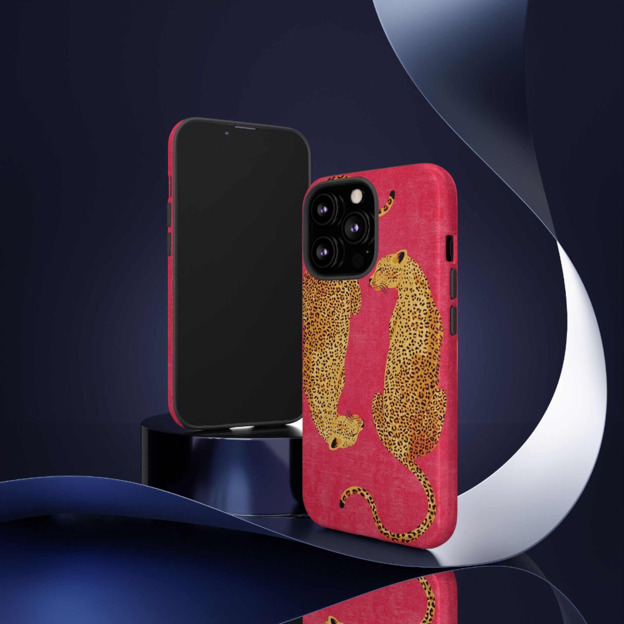 Pink Leopard Phone Case – Bold Animal Print Protective Case