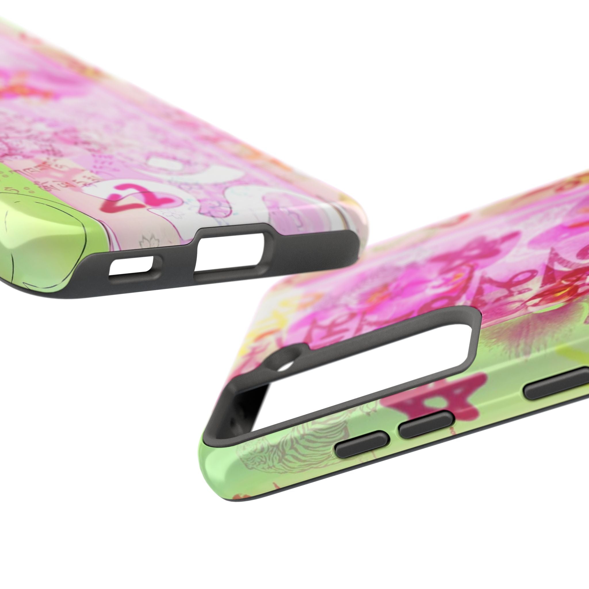 Floral Pink Orchid Tough Phone Case — Protective Art Phone Cover