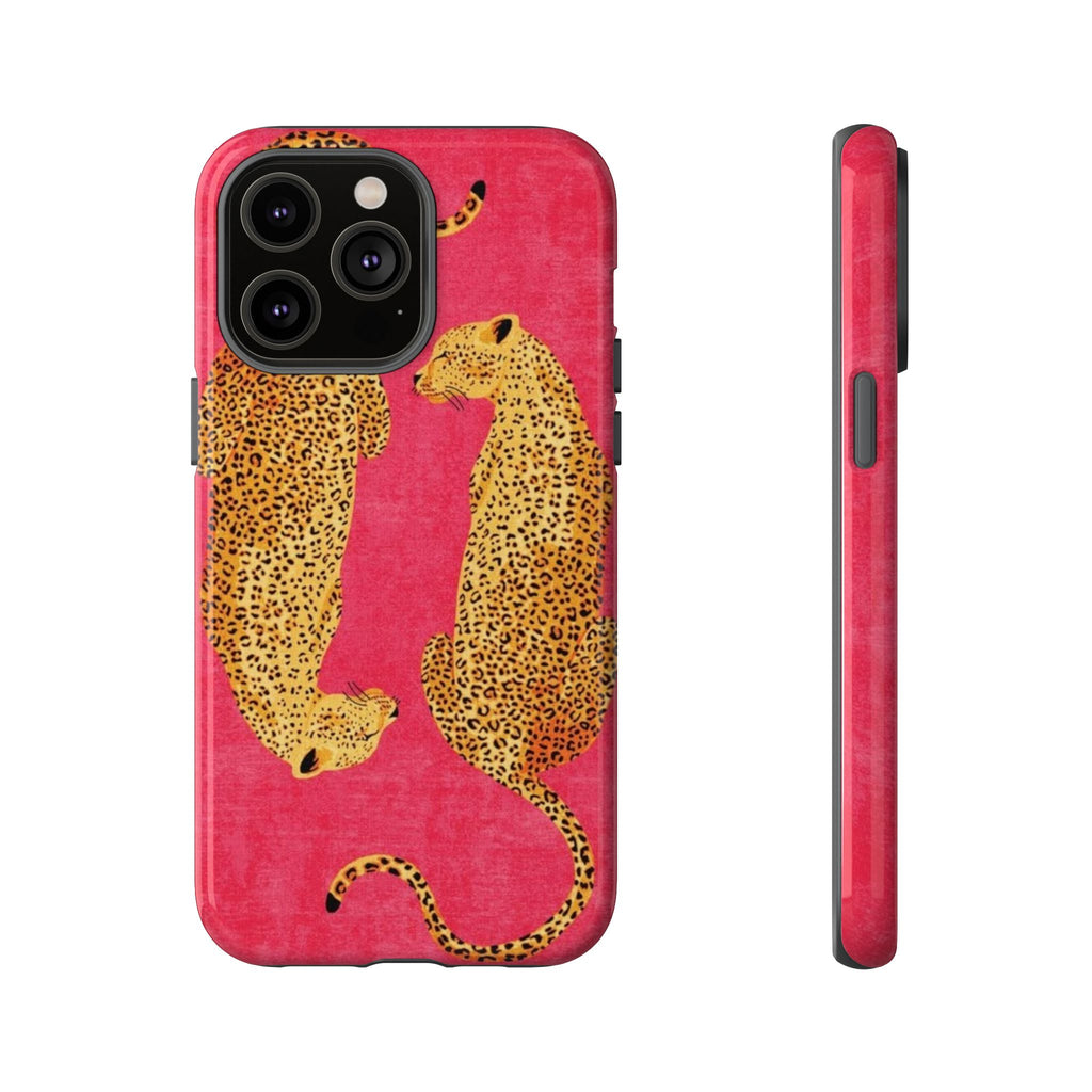 Pink Leopard Phone Case – Bold Animal Print Protective Case