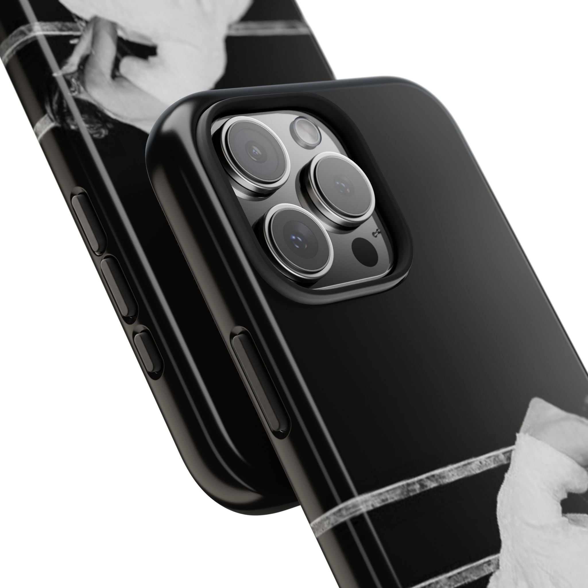 Vintage Ballerina Tough Phone Case — Black & White Dance Photo Protective Cover
