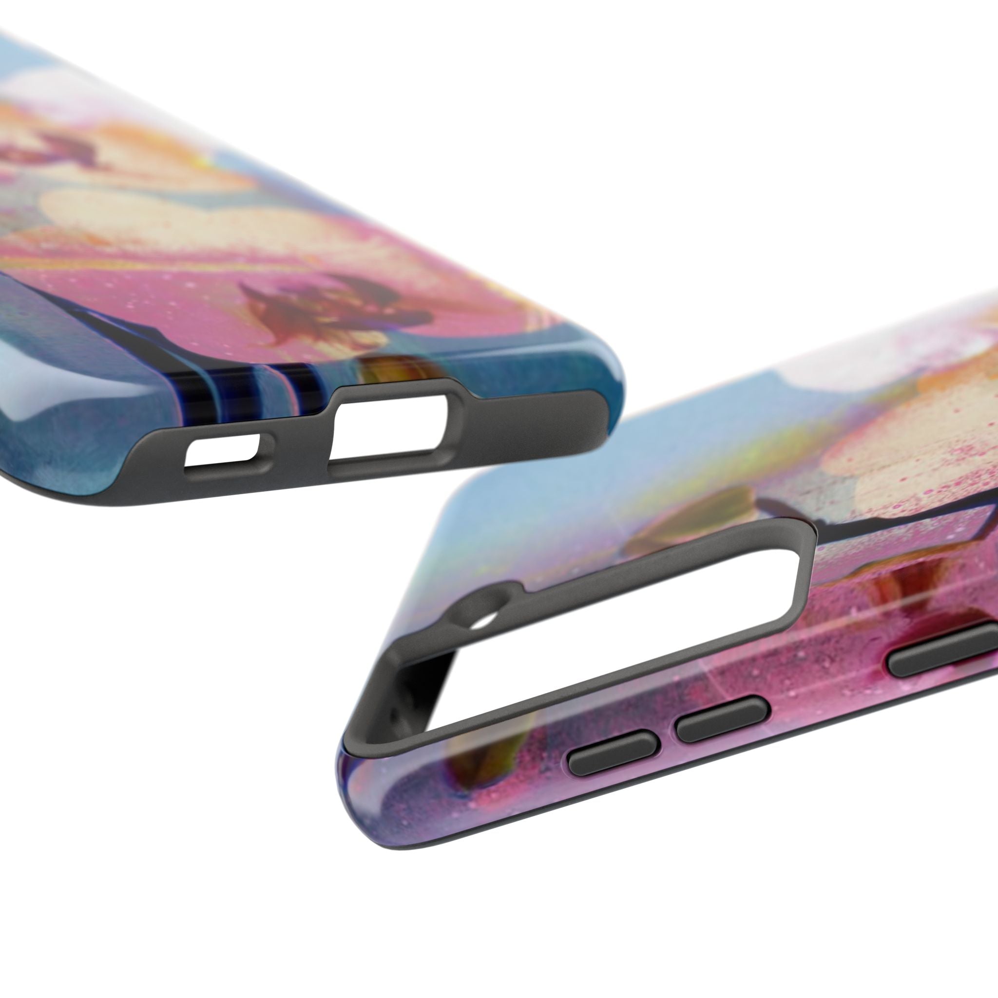Orchid Tough Phone Case — Pastel Floral Protective Cover for iPhone & Android