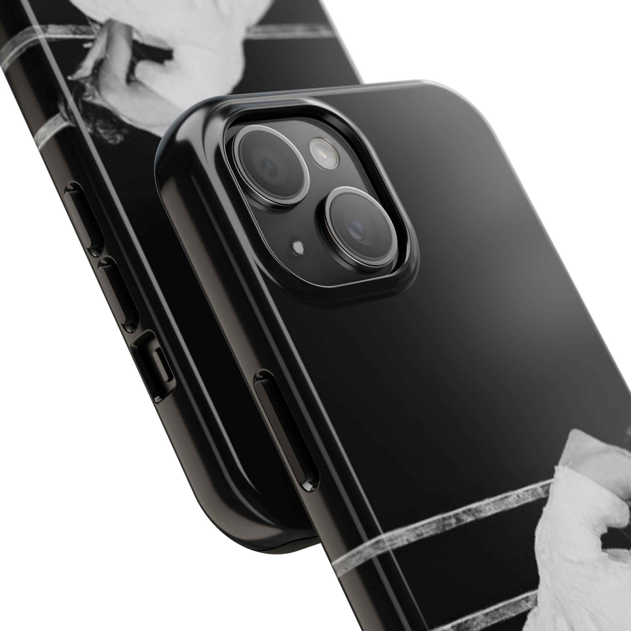 Vintage Ballerina Tough Phone Case — Black & White Dance Photo Protective Cover