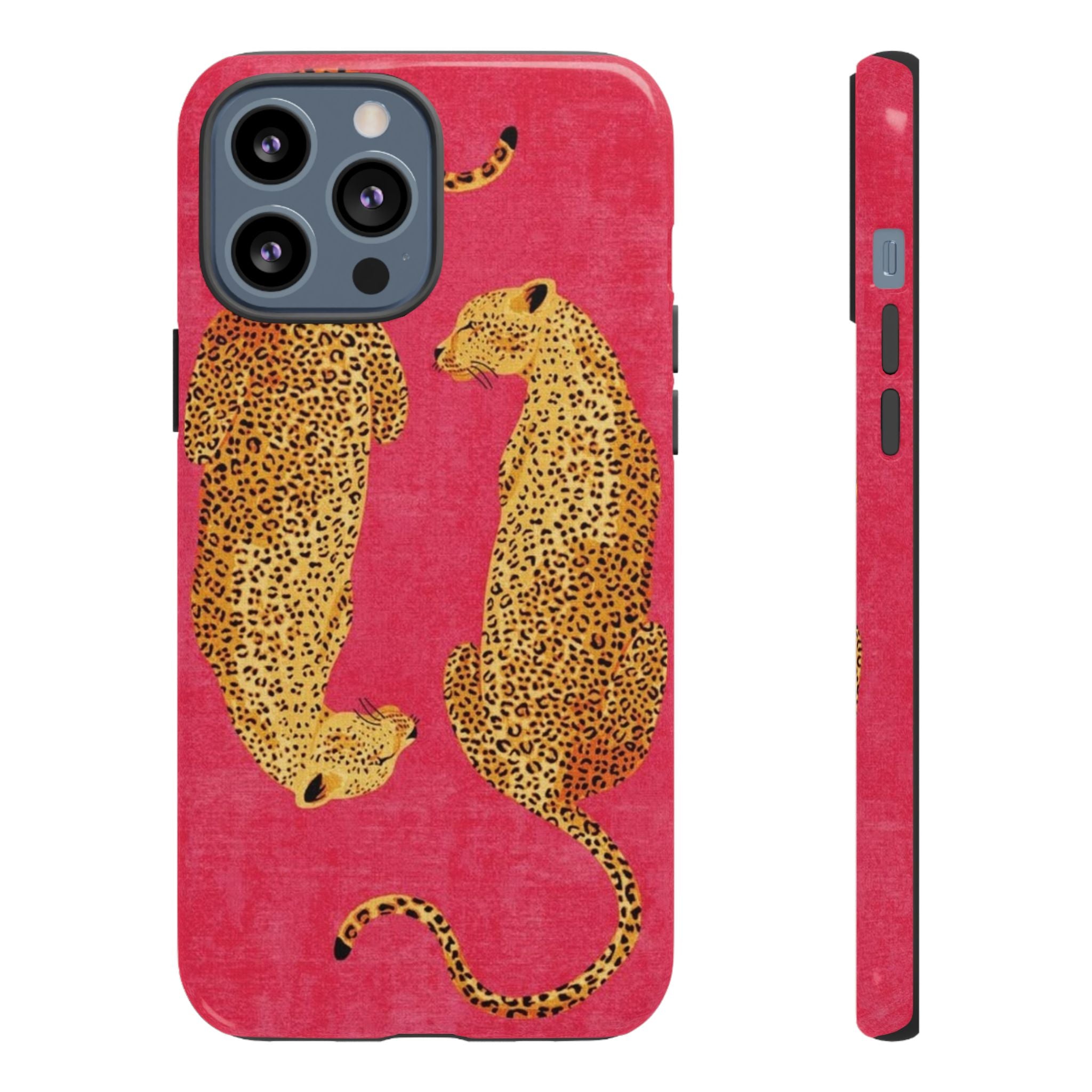 Pink Leopard Phone Case – Bold Animal Print Protective Case