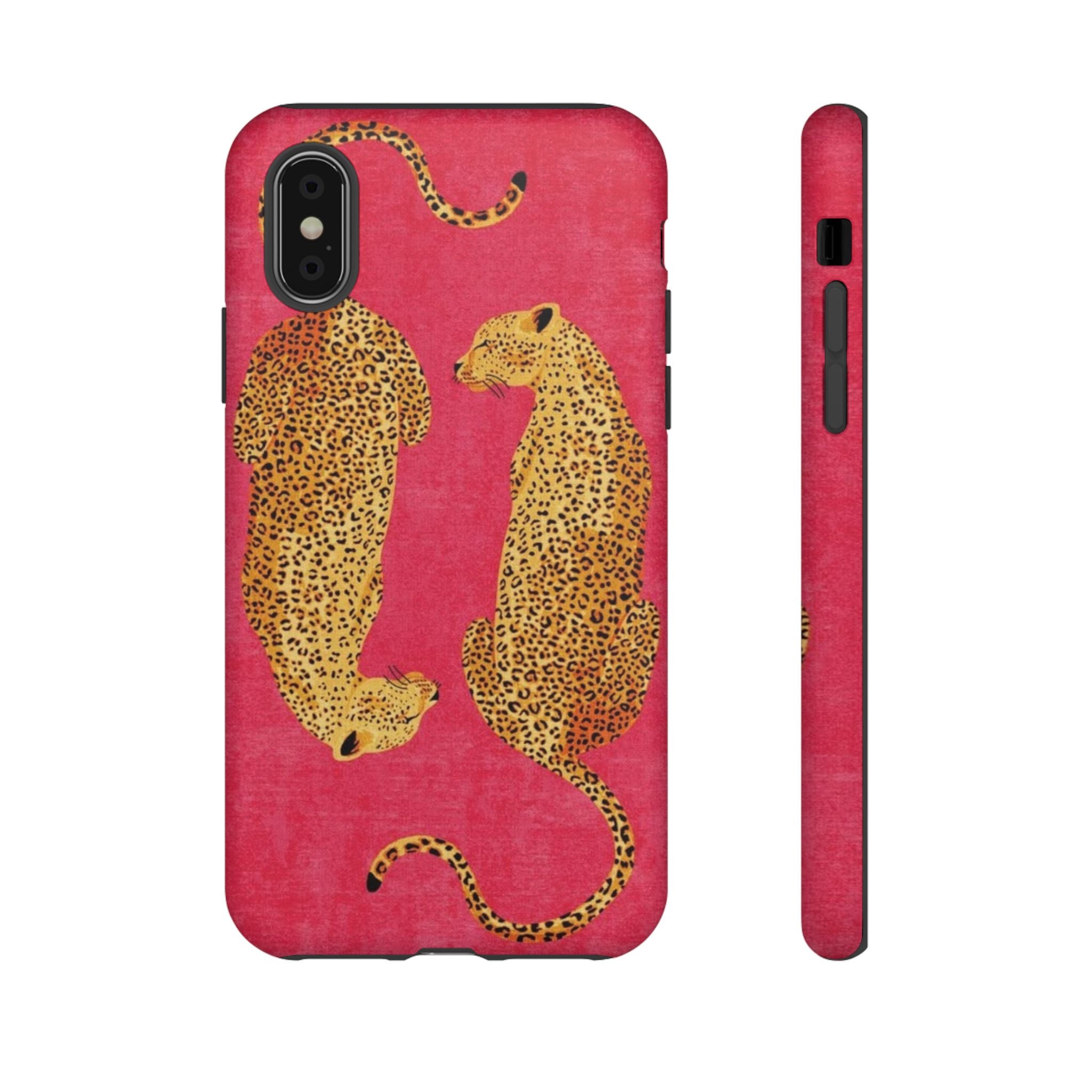 Pink Leopard Phone Case – Bold Animal Print Protective Case