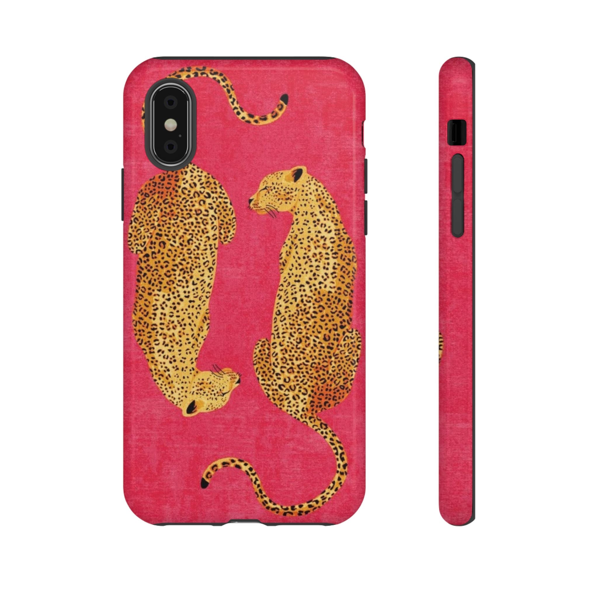 Pink Leopard Phone Case – Bold Animal Print Protective Case