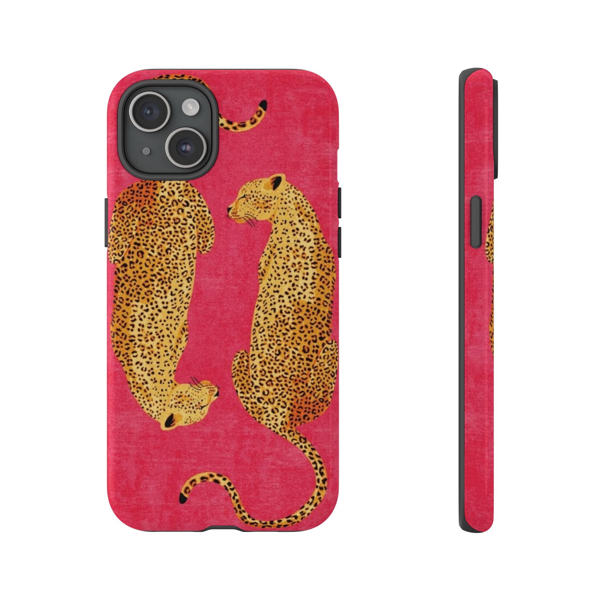 Pink Leopard Phone Case – Bold Animal Print Protective Case