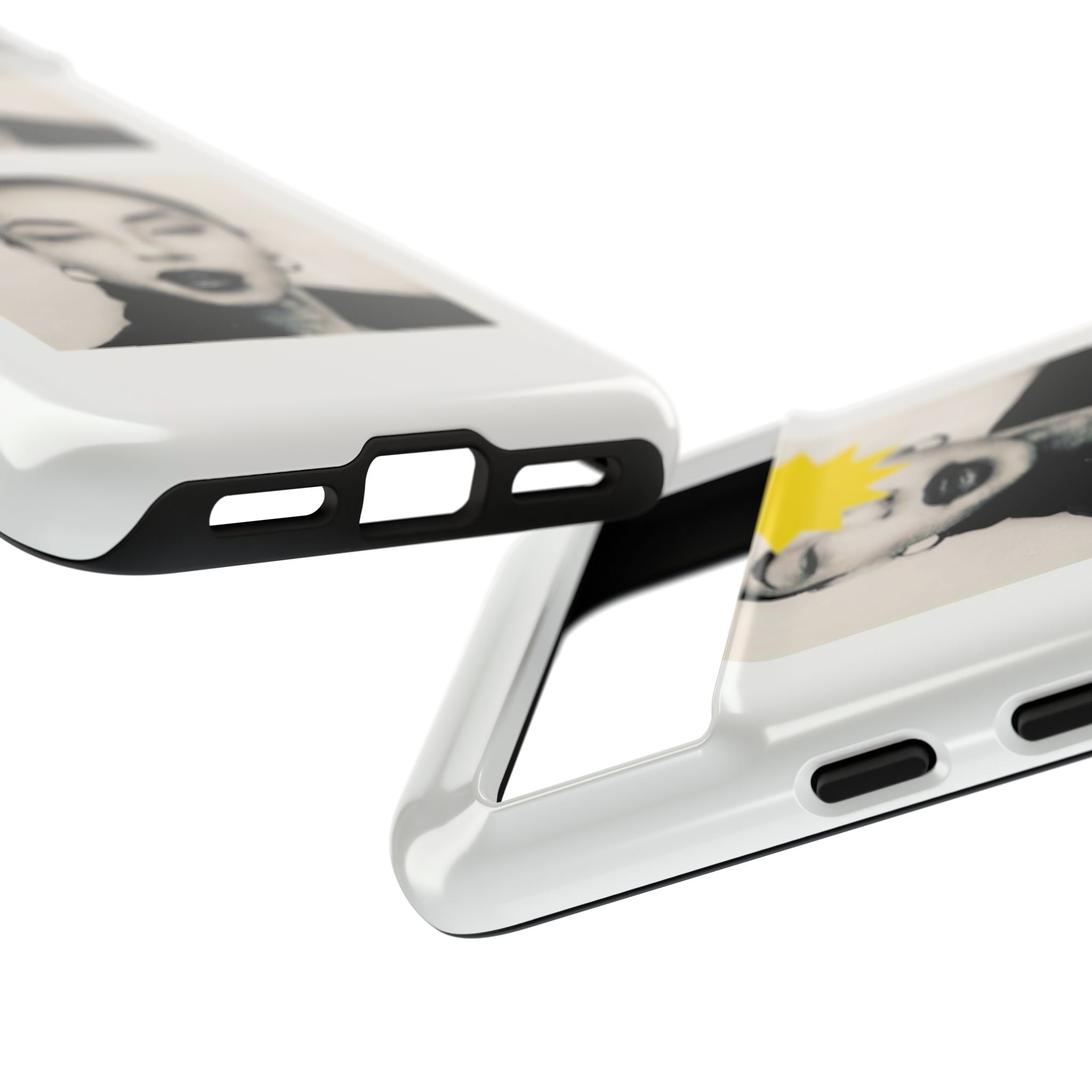 SADE Phone Case — Retro Black & White Portrait with Yellow Sunburst