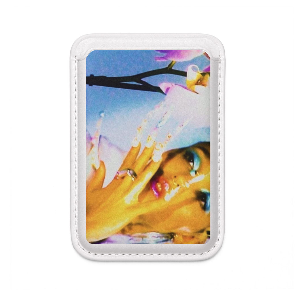 MagSafe Vegan Wallet — Colorful Portrait Floral Design