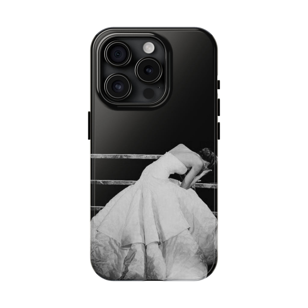 Vintage Ballerina Tough Phone Case — Black & White Dance Photo Protective Cover