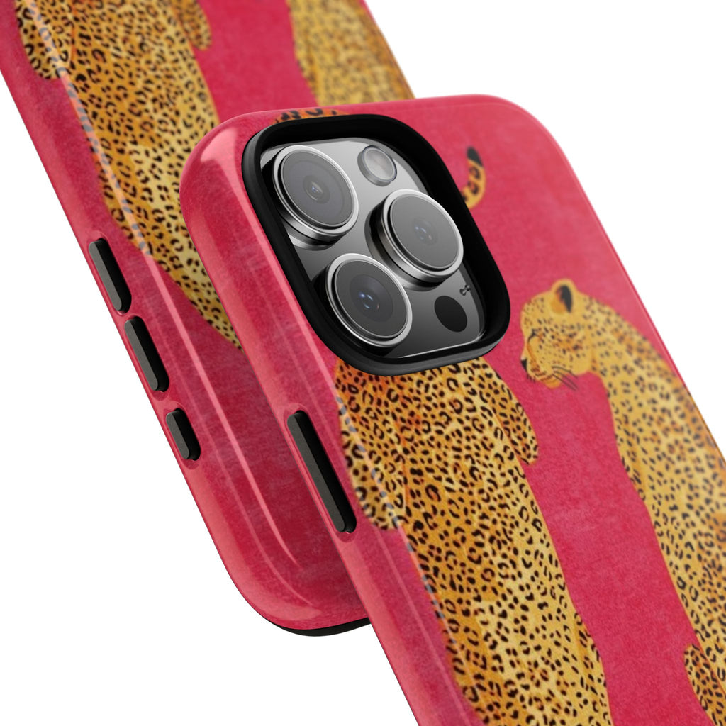 Pink Leopard Phone Case – Bold Animal Print Protective Case