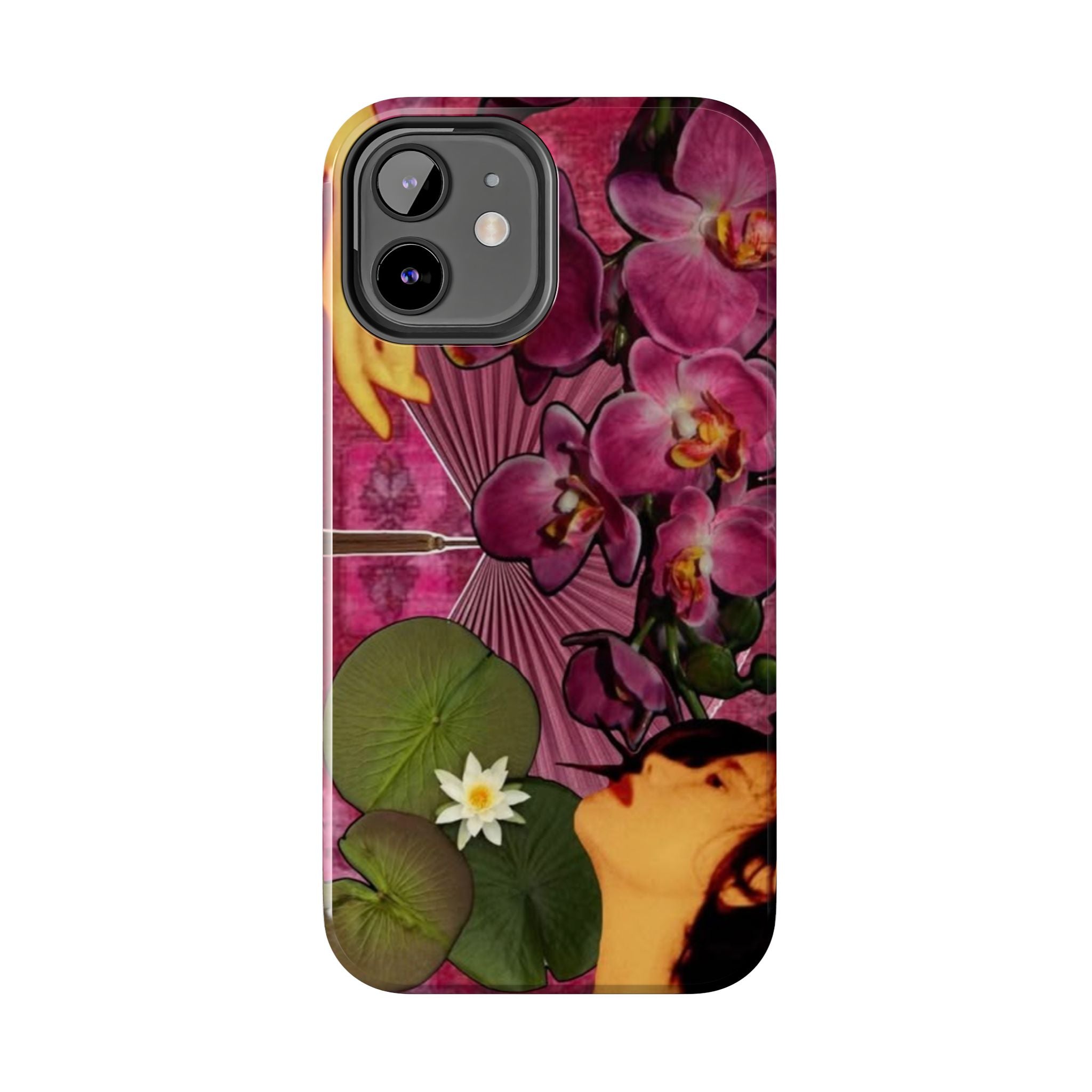 Floral Orchid Tough Phone Case — Vintage Woman & Lotus Design
