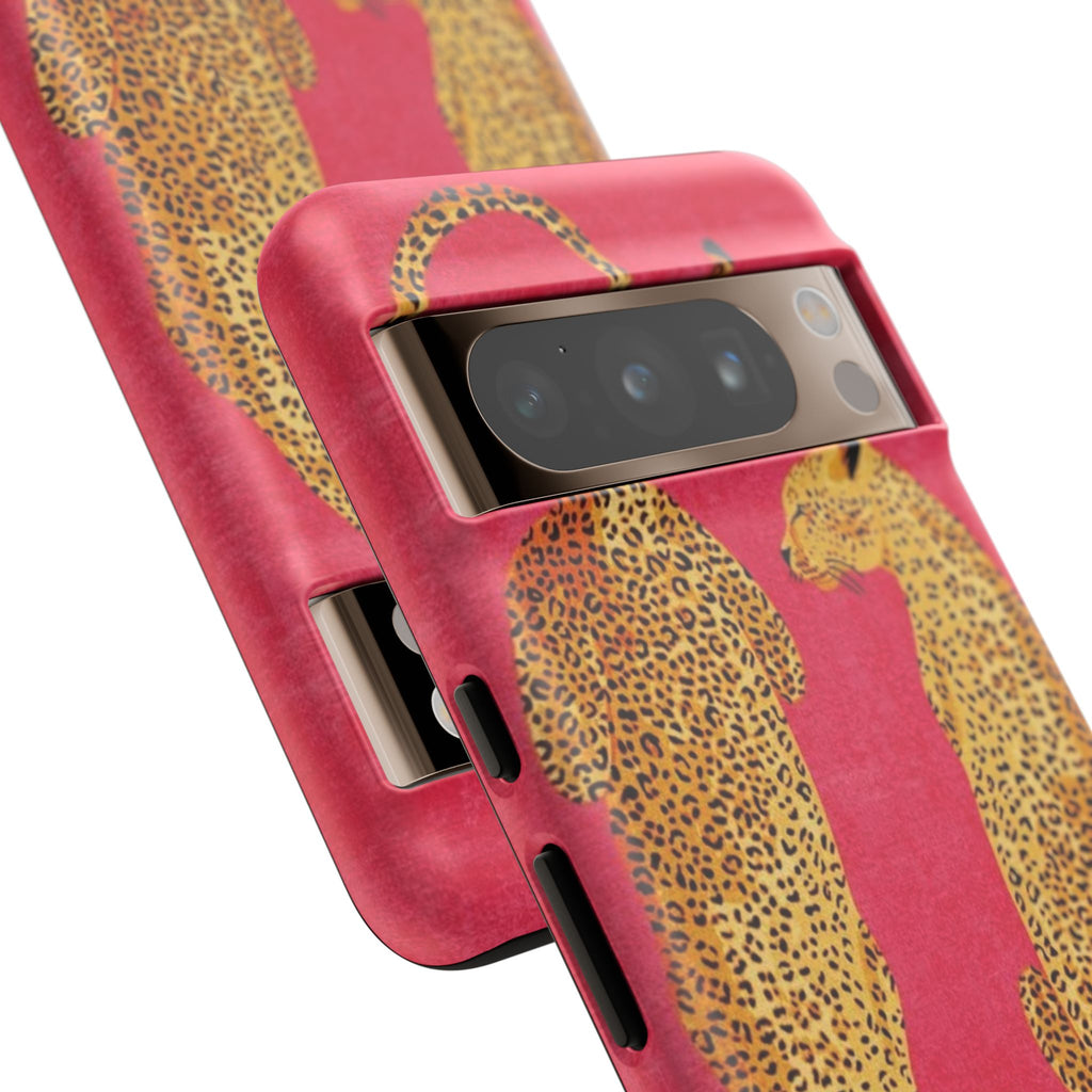 Pink Leopard Phone Case – Bold Animal Print Protective Case