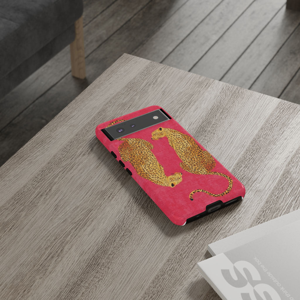 Pink Leopard Phone Case – Bold Animal Print Protective Case