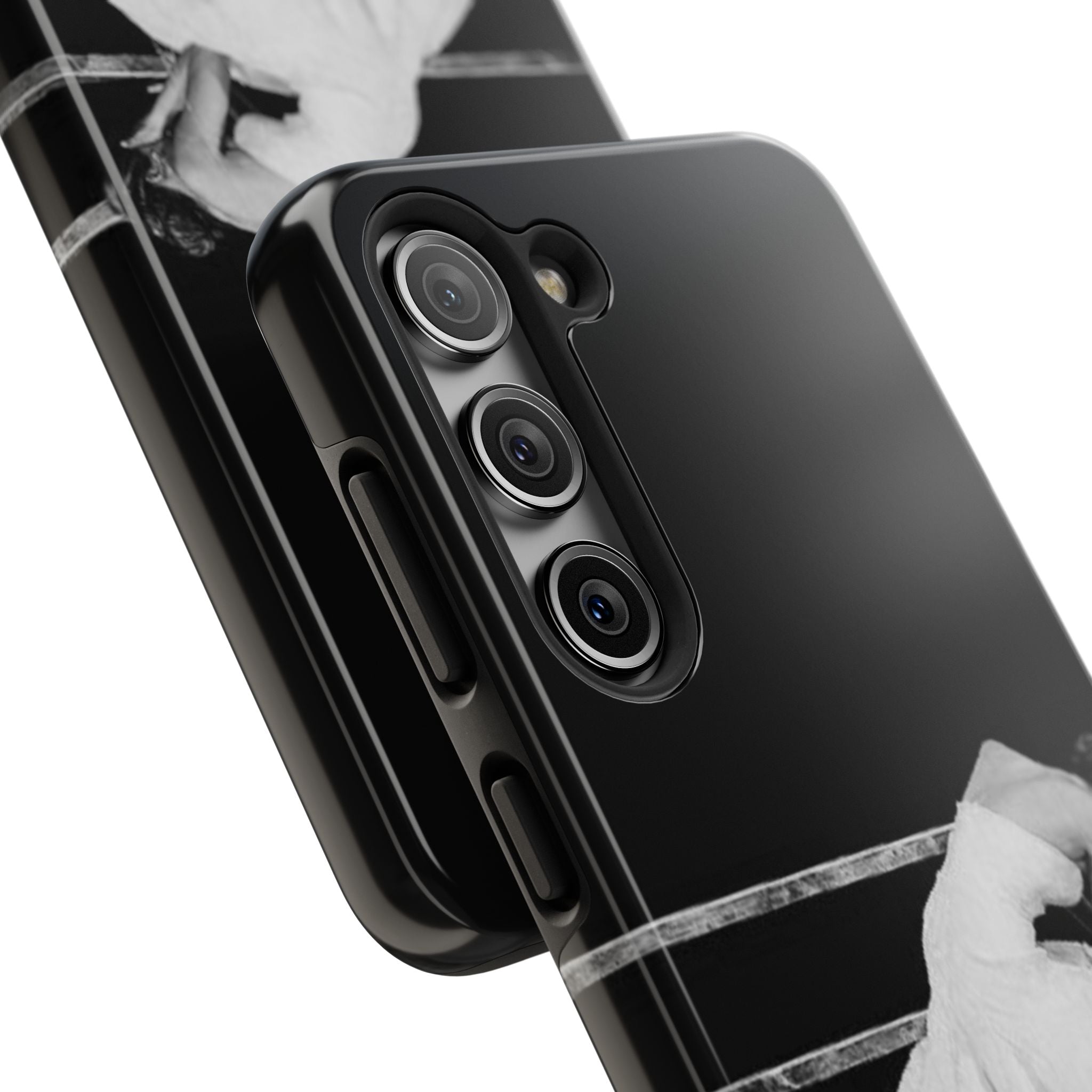 Vintage Ballerina Tough Phone Case — Black & White Dance Photo Protective Cover