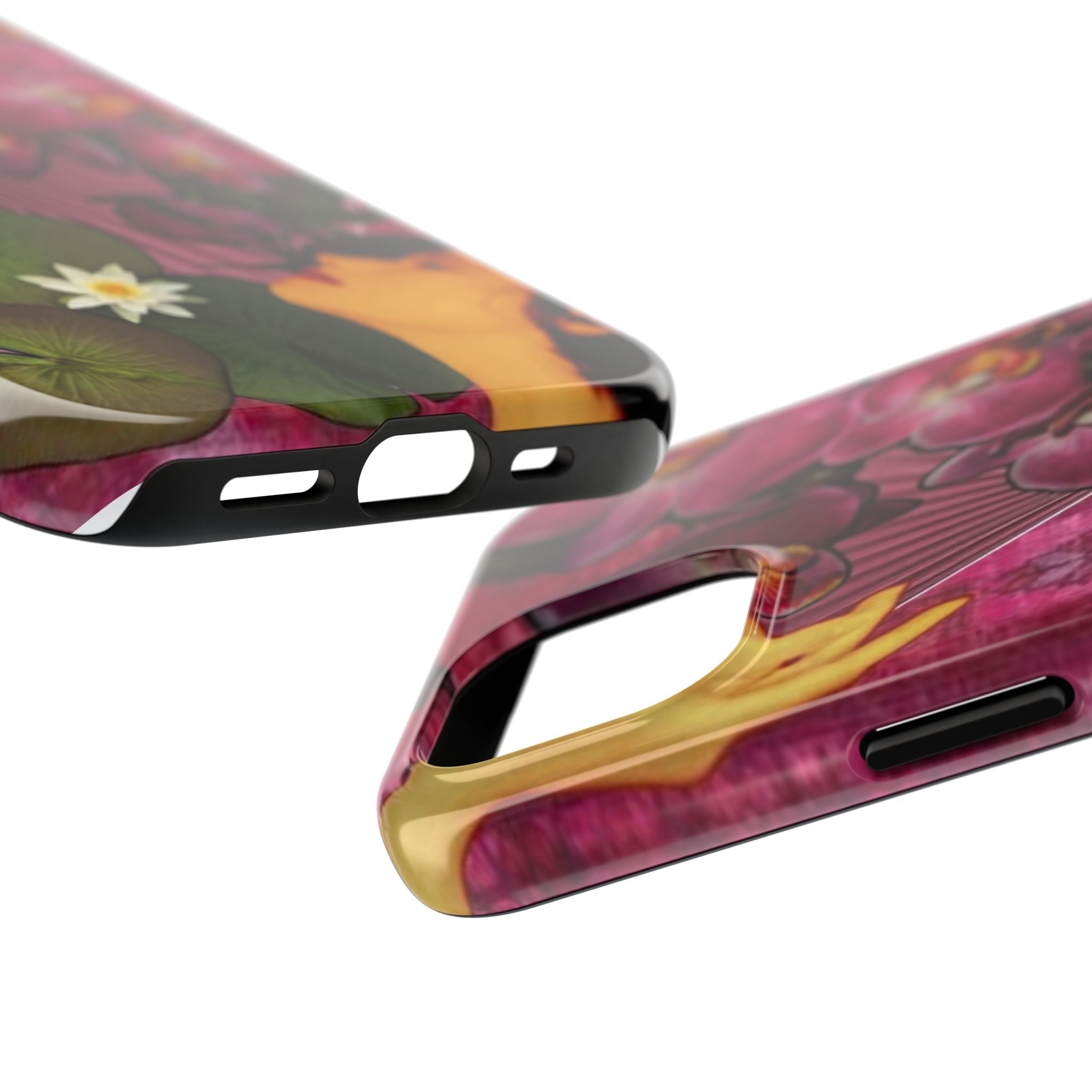 Floral Orchid Tough Phone Case — Vintage Woman & Lotus Design