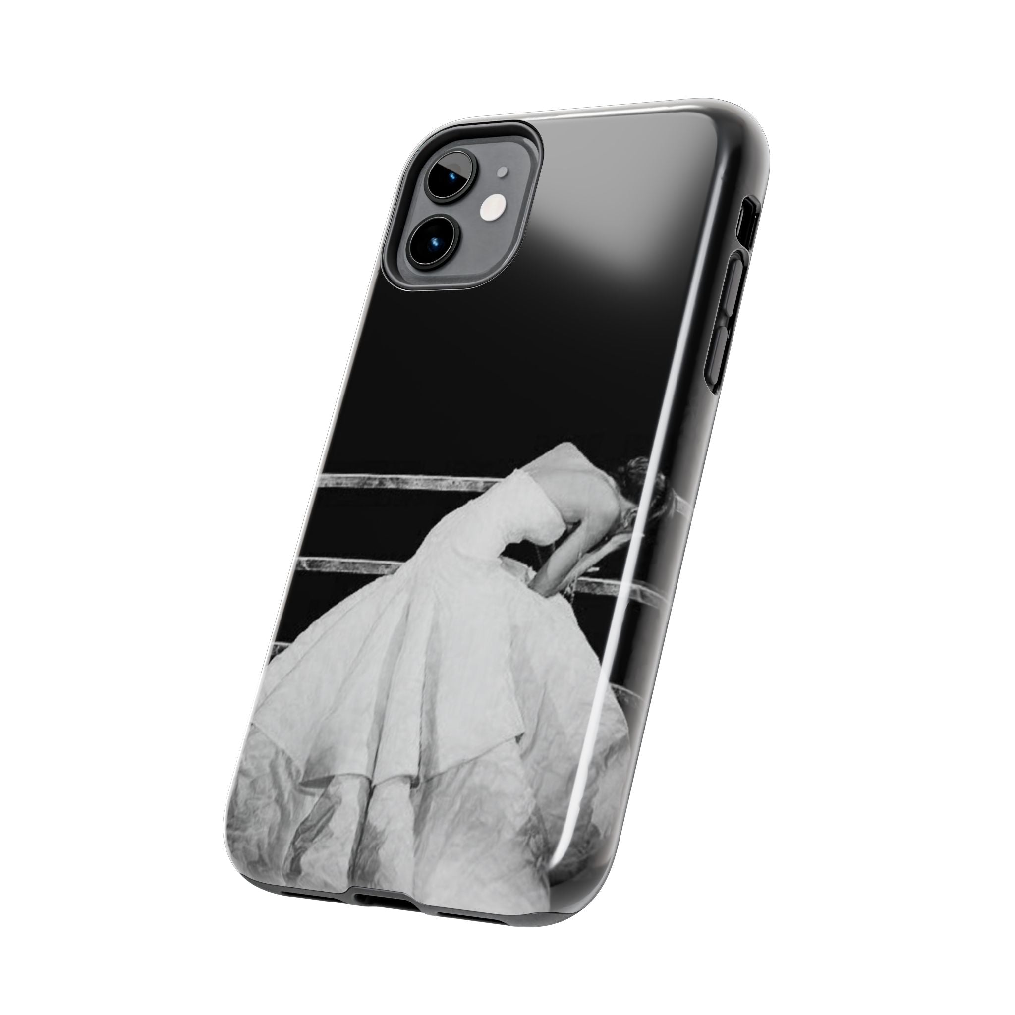 Vintage Ballerina Tough Phone Case — Black & White Dance Photo Protective Cover