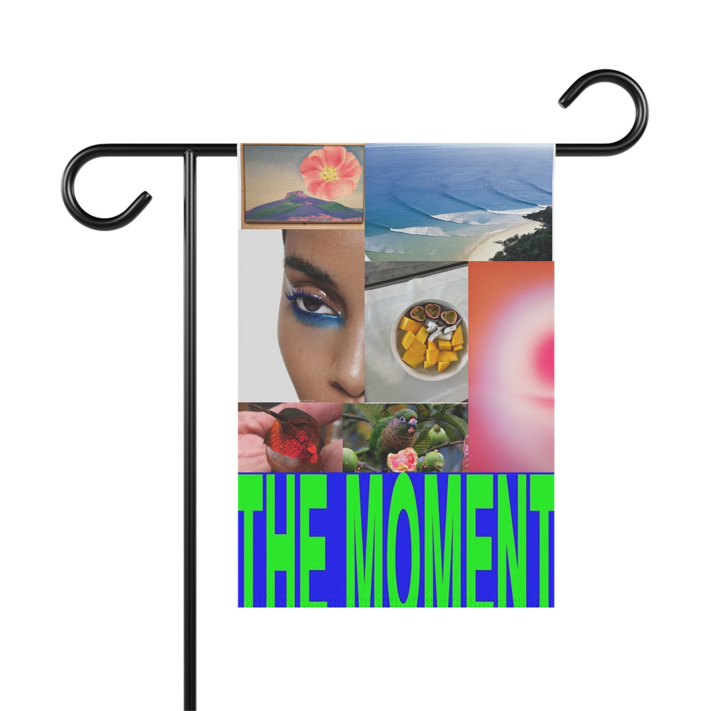 Collage Garden Flag - "THE MOMENT" Decorative Outdoor Banner