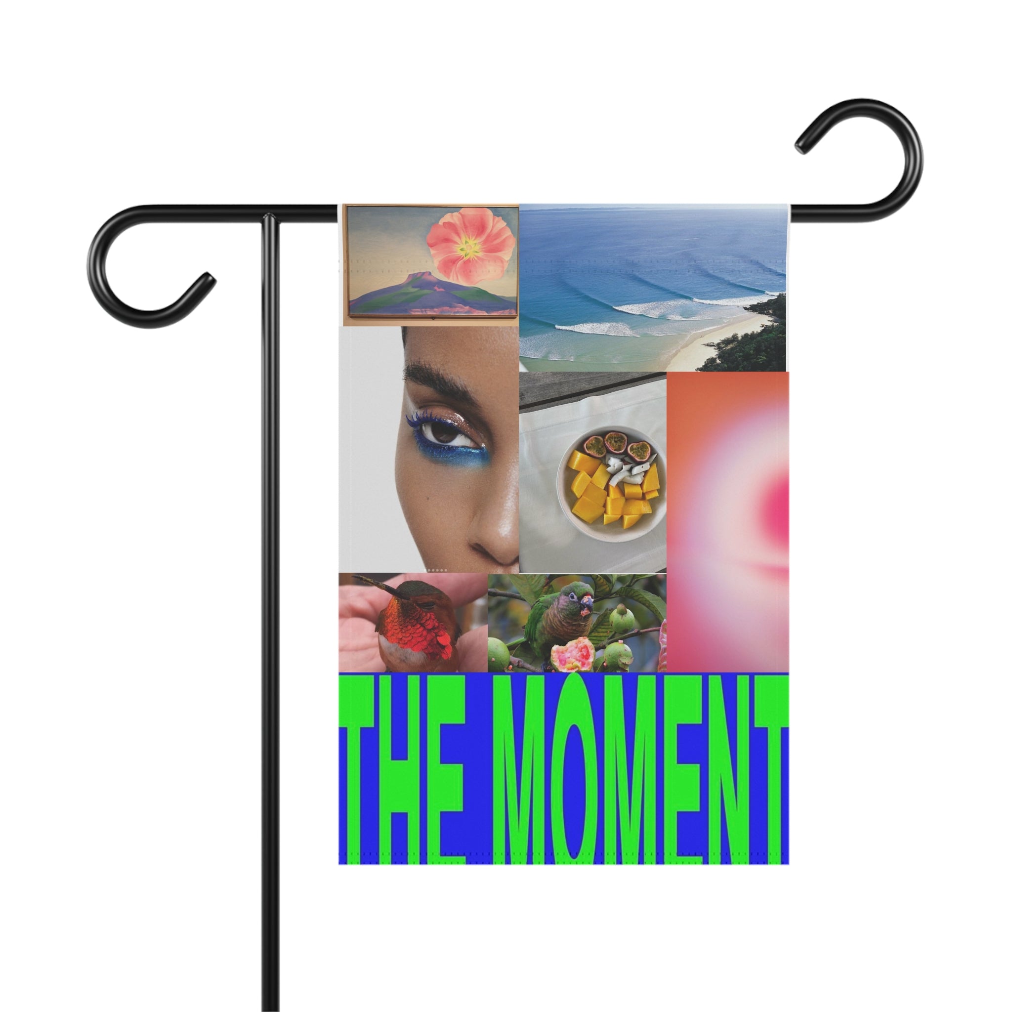 Collage Garden Flag - "THE MOMENT" Decorative Outdoor Banner