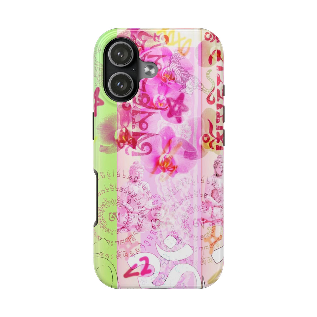 Floral Pink Orchid Tough Phone Case — Protective Art Phone Cover