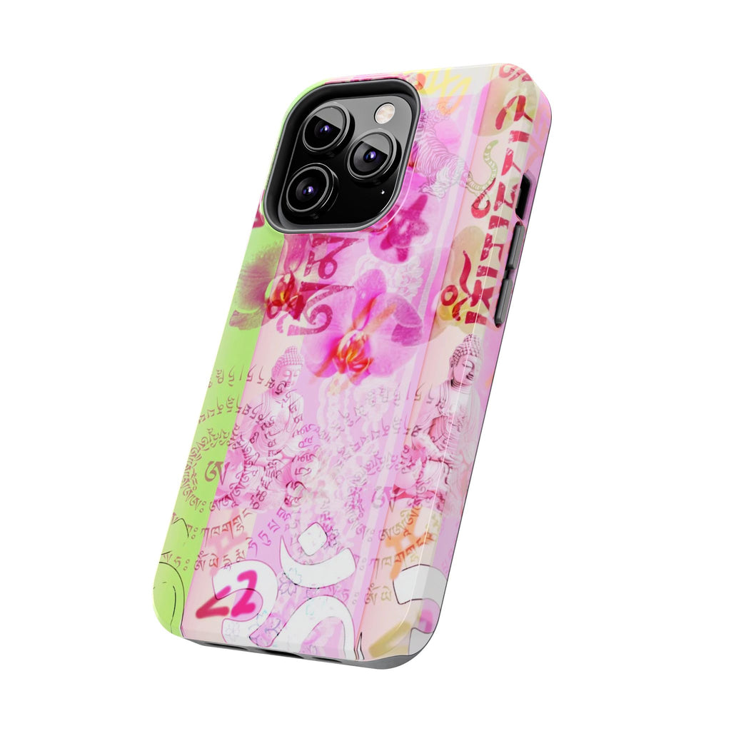 Floral Pink Orchid Tough Phone Case — Protective Art Phone Cover
