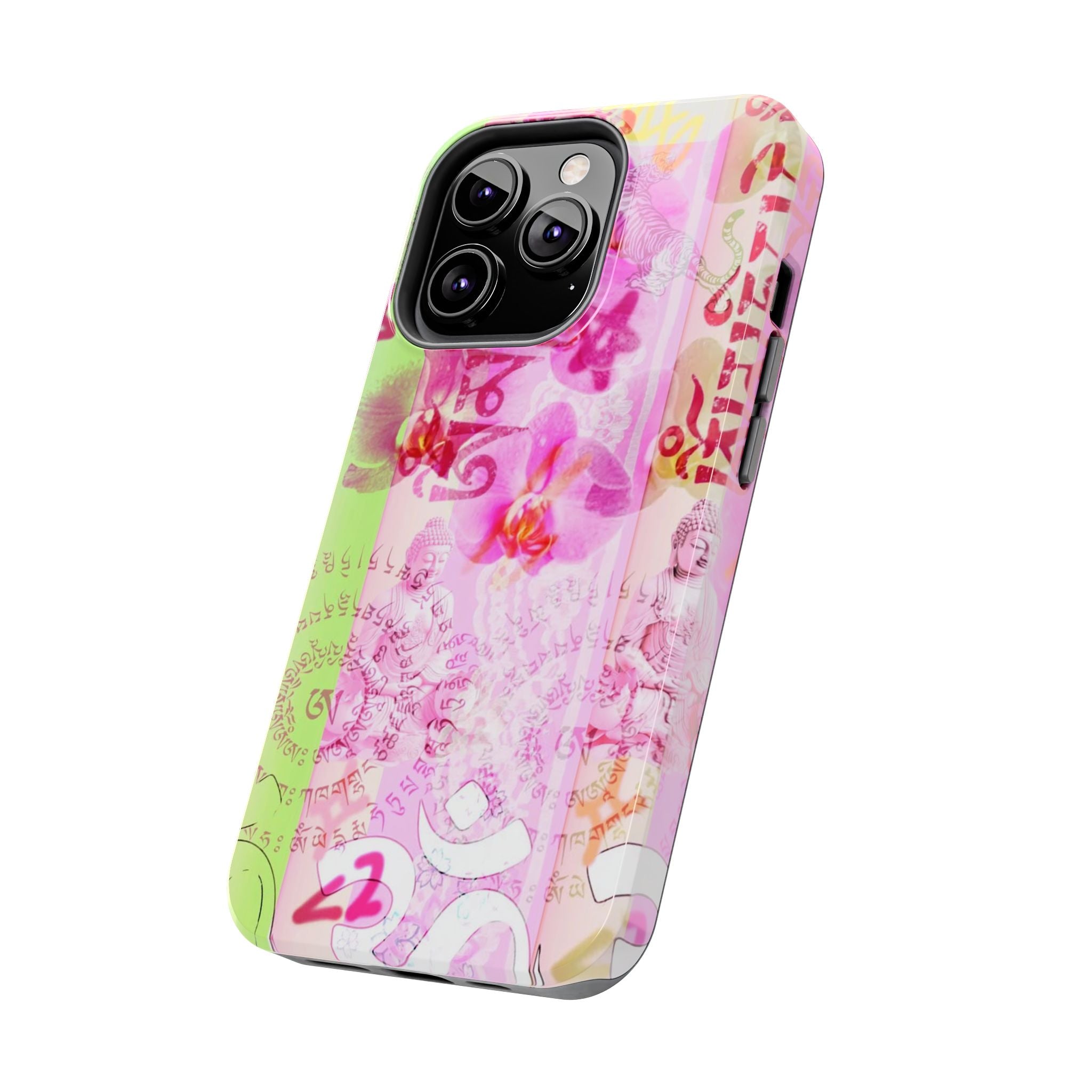 Floral Pink Orchid Tough Phone Case — Protective Art Phone Cover