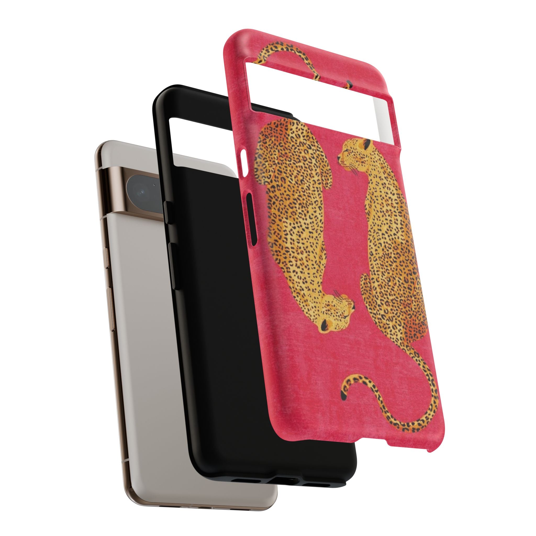 Pink Leopard Phone Case – Bold Animal Print Protective Case