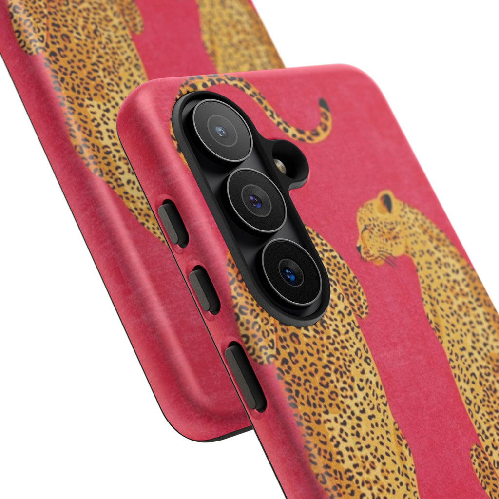 Pink Leopard Phone Case – Bold Animal Print Protective Case