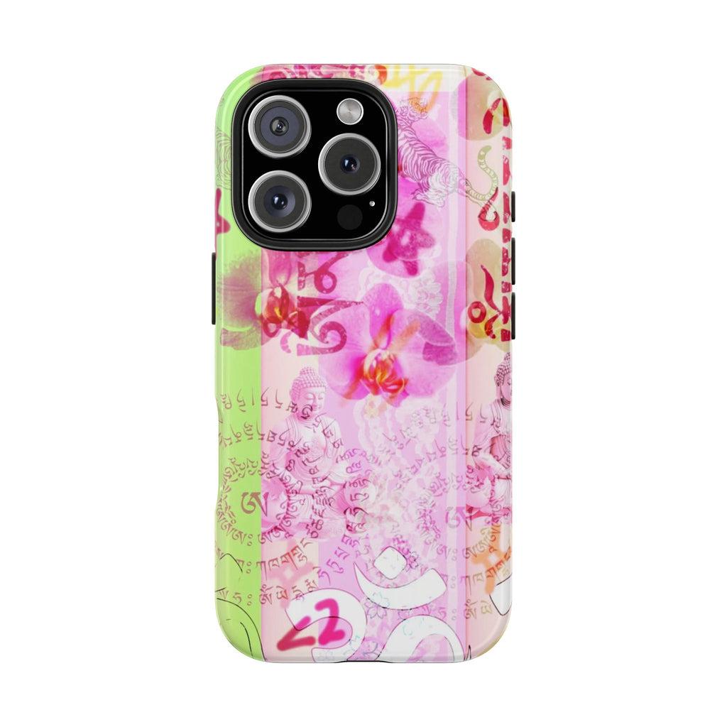 Floral Pink Orchid Tough Phone Case — Protective Art Phone Cover