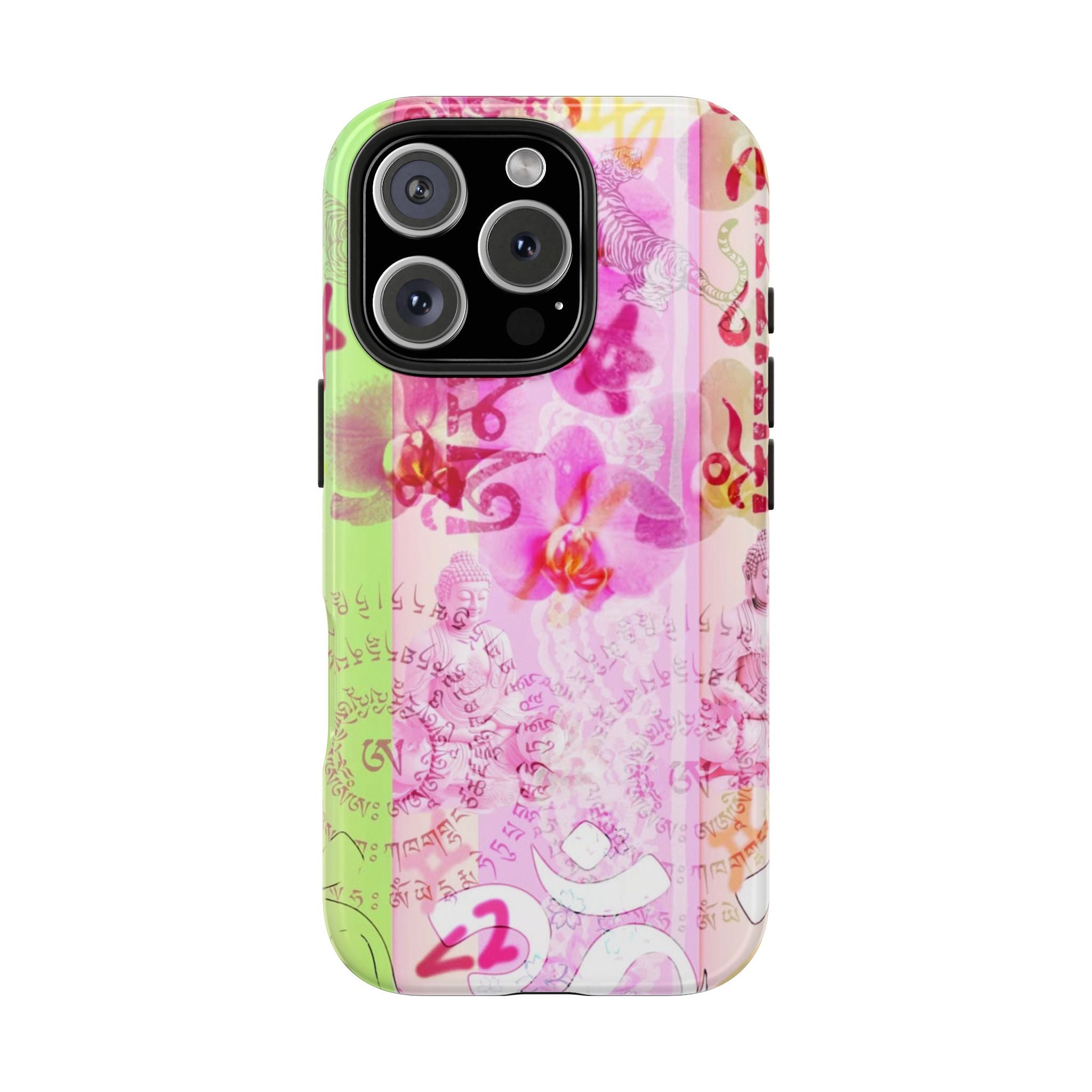 Floral Pink Orchid Tough Phone Case — Protective Art Phone Cover