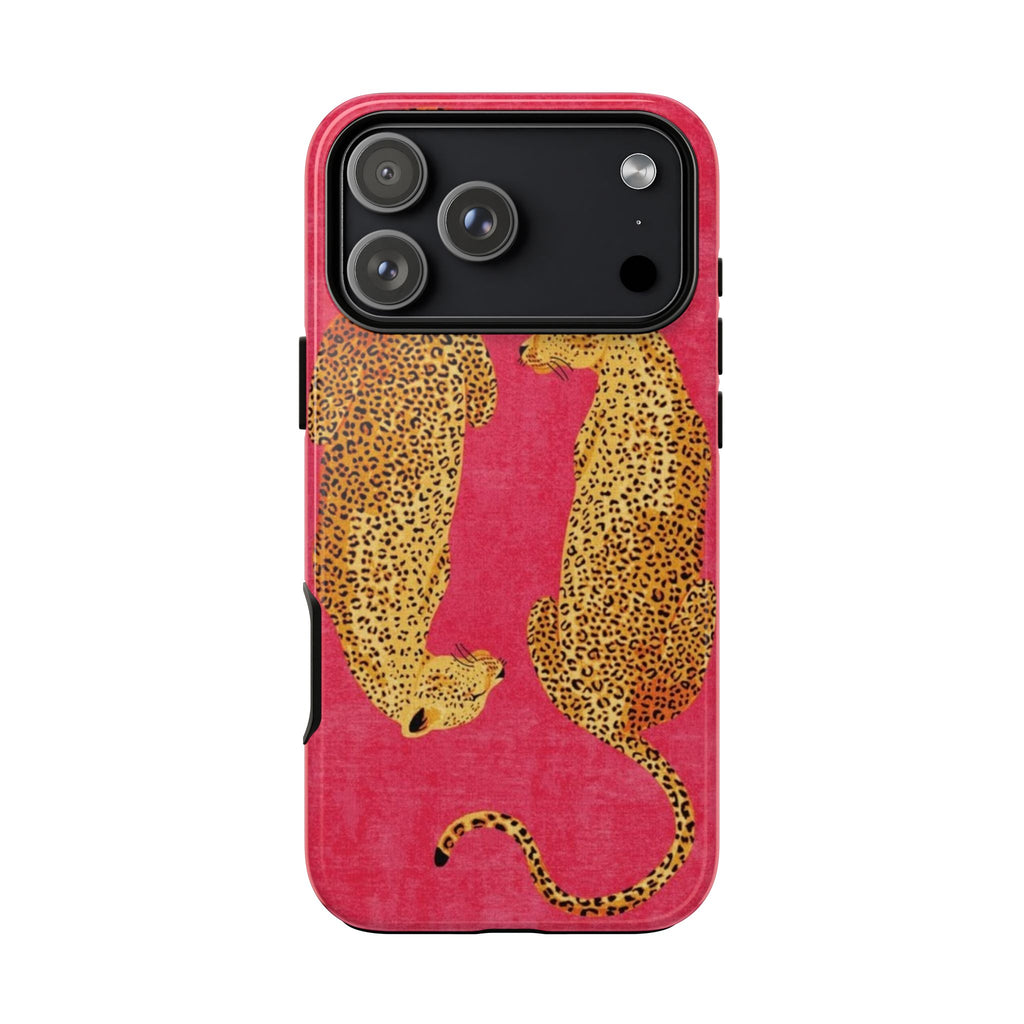 Pink Leopard Phone Case – Bold Animal Print Protective Case