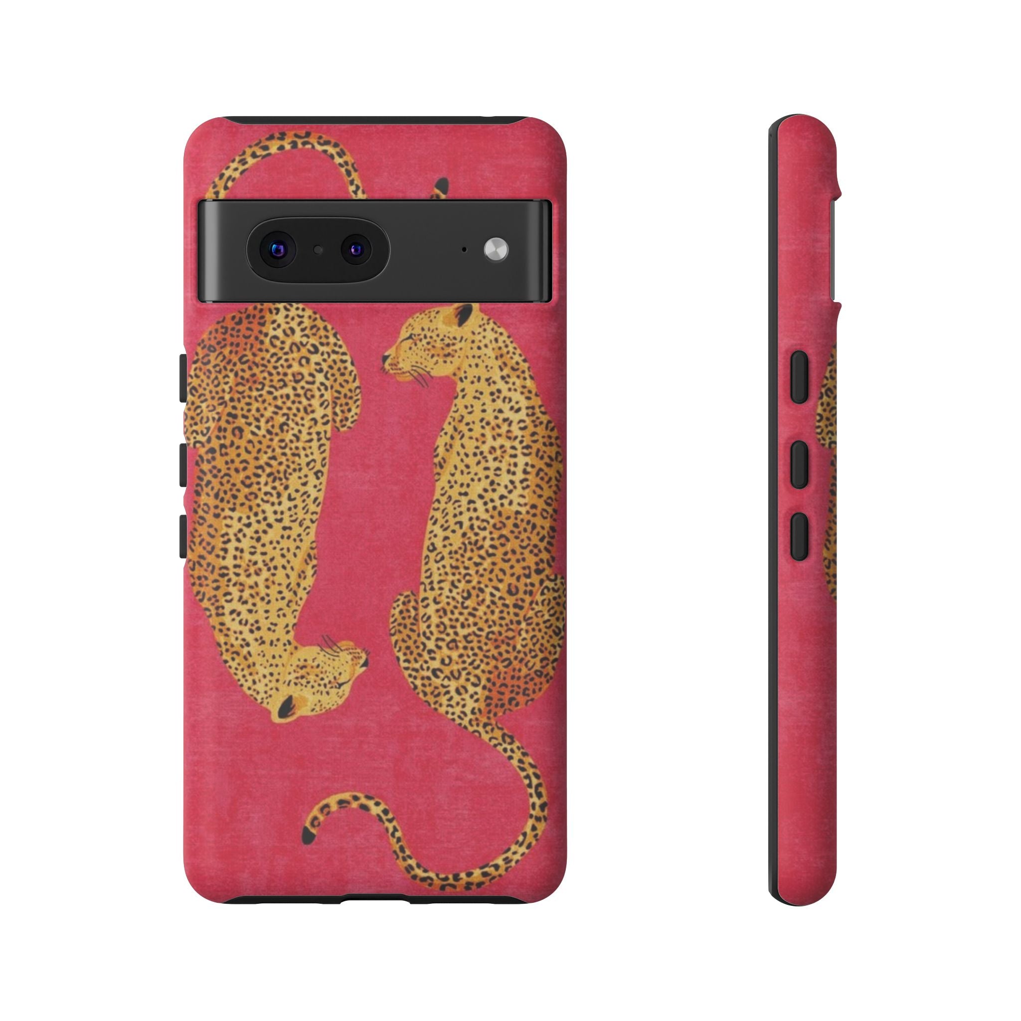 Pink Leopard Phone Case – Bold Animal Print Protective Case