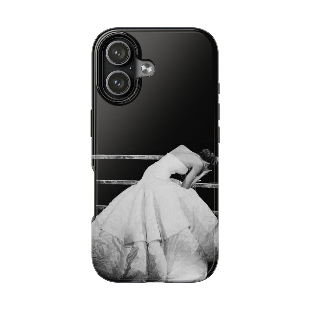 Vintage Ballerina Tough Phone Case — Black & White Dance Photo Protective Cover