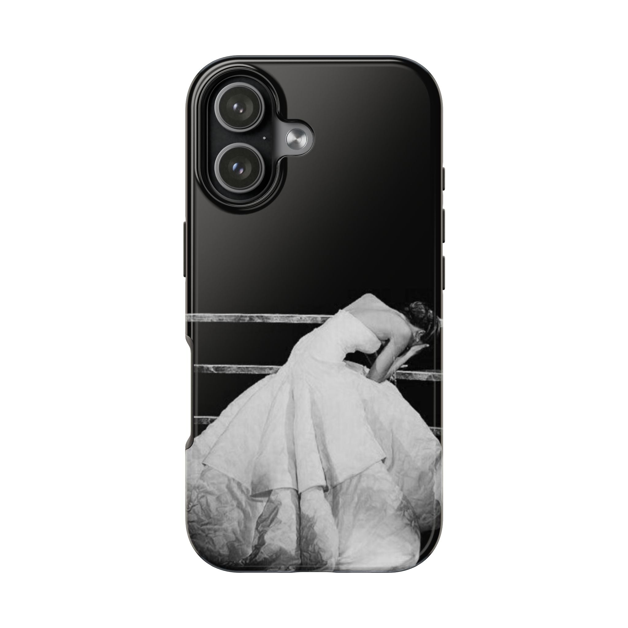 Vintage Ballerina Tough Phone Case — Black & White Dance Photo Protective Cover