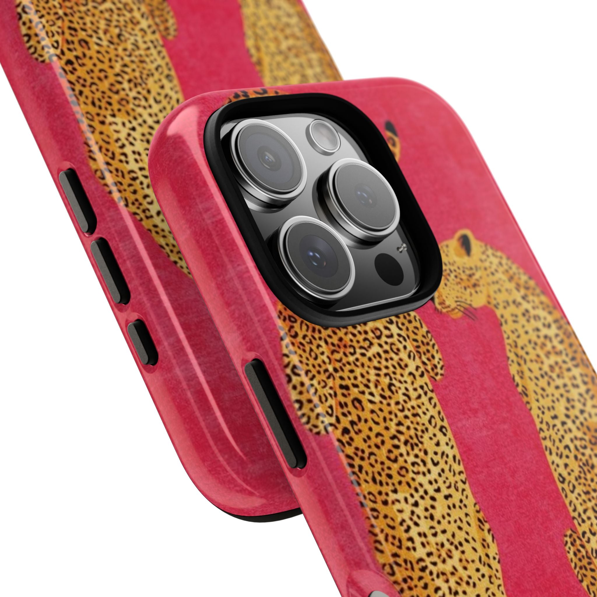 Pink Leopard Phone Case – Bold Animal Print Protective Case