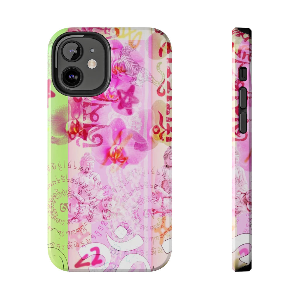 Floral Pink Orchid Tough Phone Case — Protective Art Phone Cover