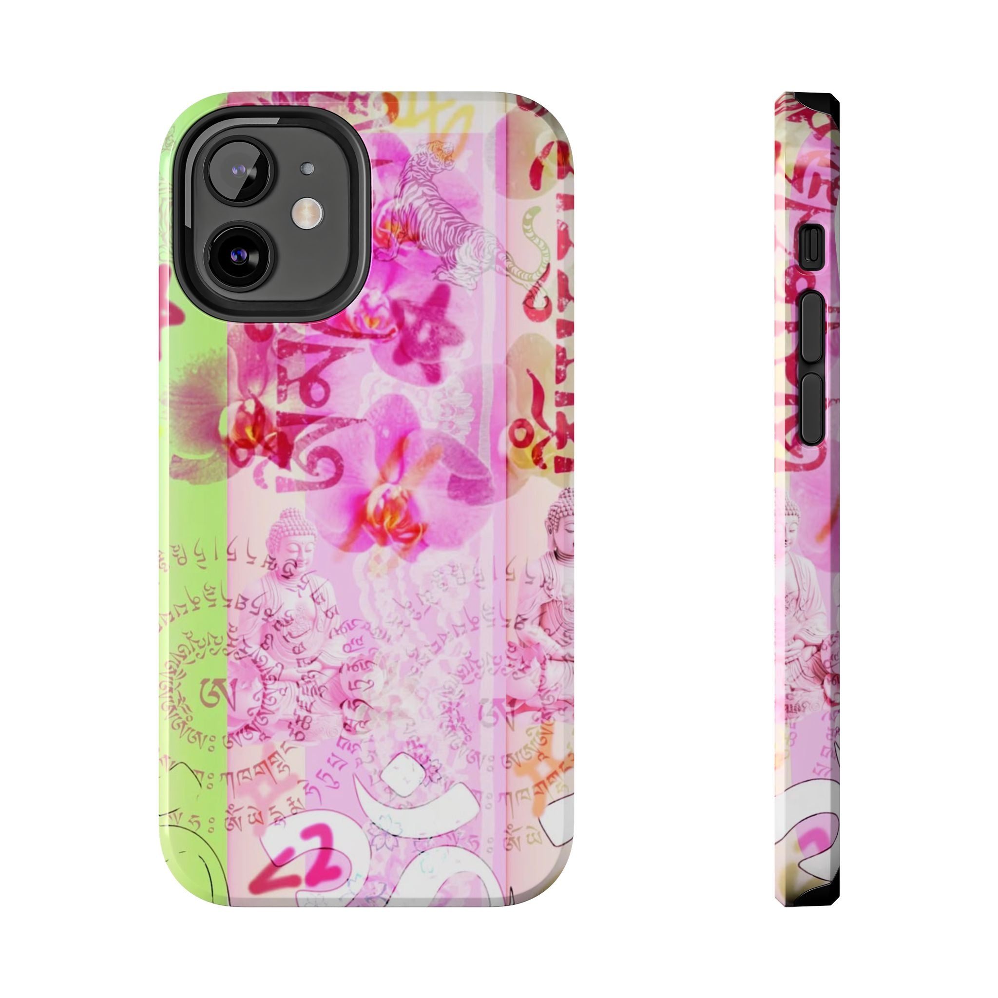 Floral Pink Orchid Tough Phone Case — Protective Art Phone Cover