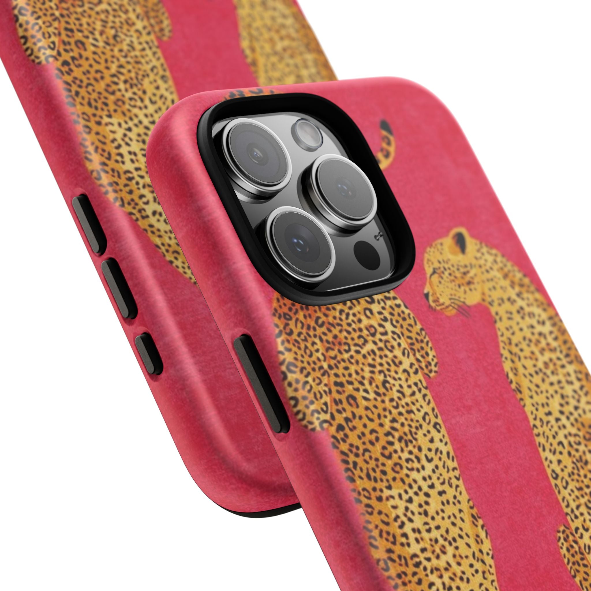 Pink Leopard Phone Case – Bold Animal Print Protective Case